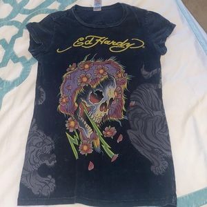 Black Ed Hardy Skull Tee